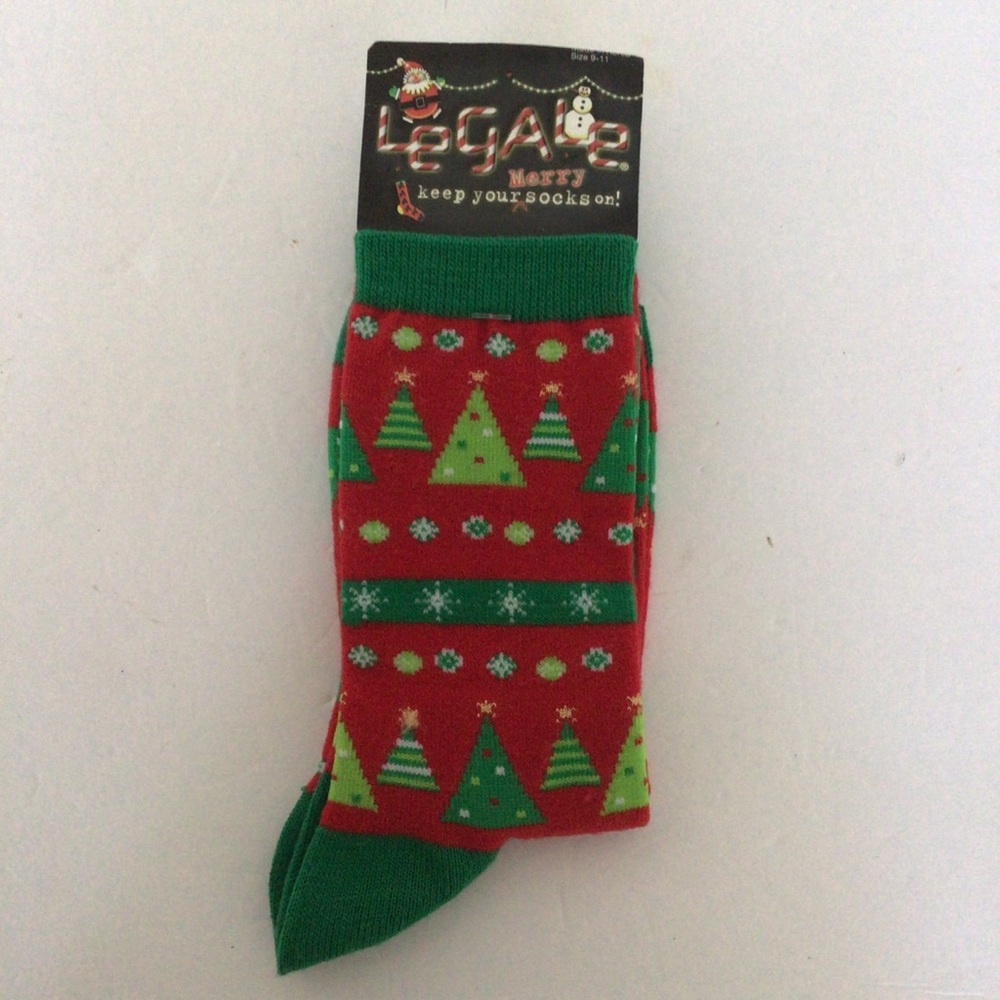 LE GALE CHRISTMAS TREE SOCKS NWT